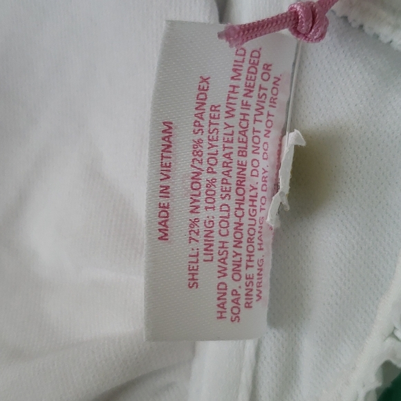 NWT Stoney Clover Ln women's white ruffle swim top - Picture 6 of 8